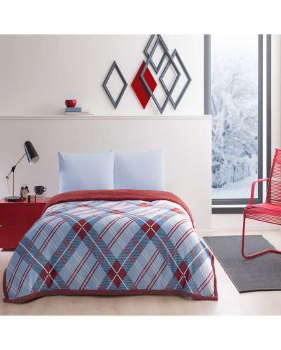Set de dormitor cu pătură TAC - Rialta, roșu - 1