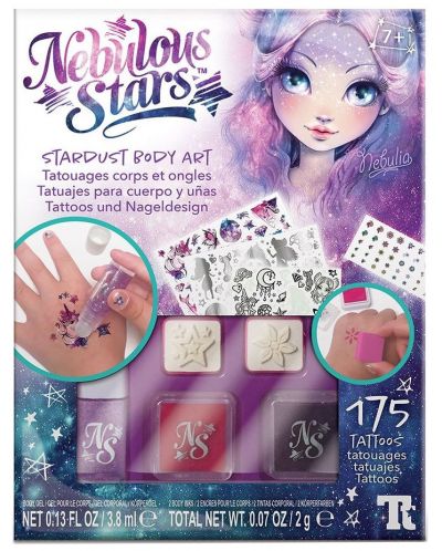 Nebulous Stars Creative Kit - Vopsele de corp și de unghii și tatuaje cu sclipici, Nebulia - 4