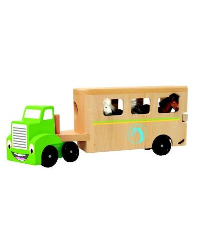 Set Woody - Camion cu remorca transport cai - 1