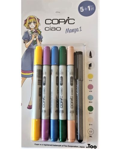 Set markere Copic Ciao - Set Manga, 5+1 - 1