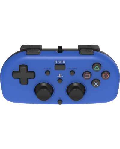 Controller Hori - Wired Mini Gamepad, albastru (PS4) - 2