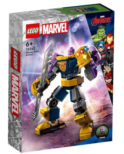 Constructor LEGO Marvel Super Heroes - Armura robotică a lui Thanos (76242) - 1