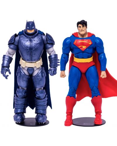 Set figurine de actiune McFarlane DC Comics: Multiverse - Superman vs Armored Batman (The Dark Knight Returns), 18 cm - 2
