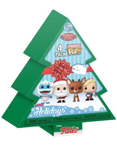 Set de cifre  Funko Pocket POP! Animation: Rudolph The Red-Nosed Reindeer - Tree Holiday Box - 1