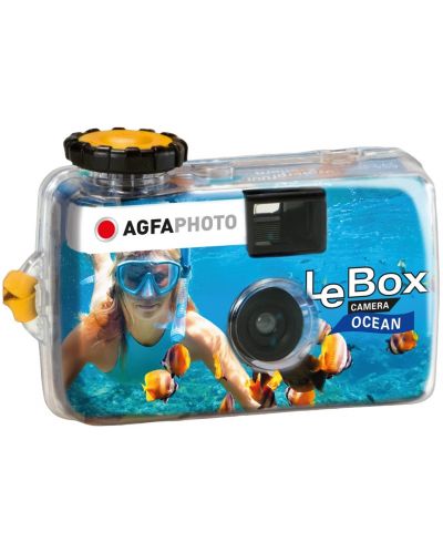 Aparat foto compact AgfaPhoto - LeBox Ocean, Waterproof Camera, Blue - 1