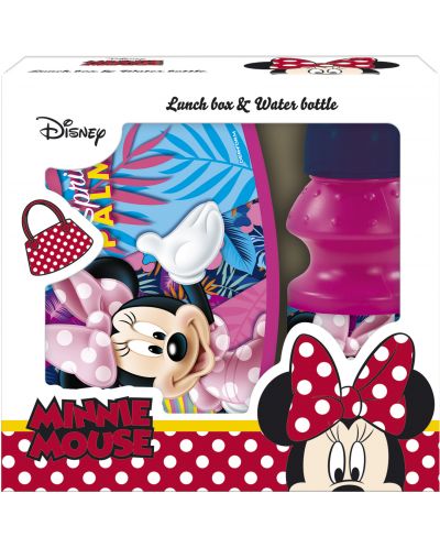 Set Derform Minnie Mouse - Spring Palms, sticla si cutie pentru mancare - 1