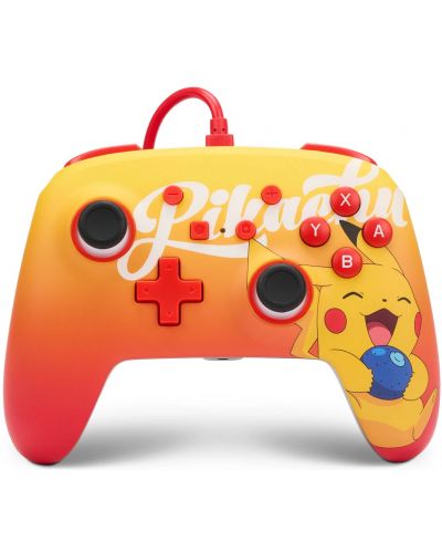 Controller PowerA - Enhanced, cu fir, pentru Nintendo Switch, Pokemon: Oran Berry Pikachu - 1
