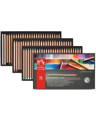 Set de creioane colorate Caran d'Ache Luminance 6901 - 76 de culori - 2