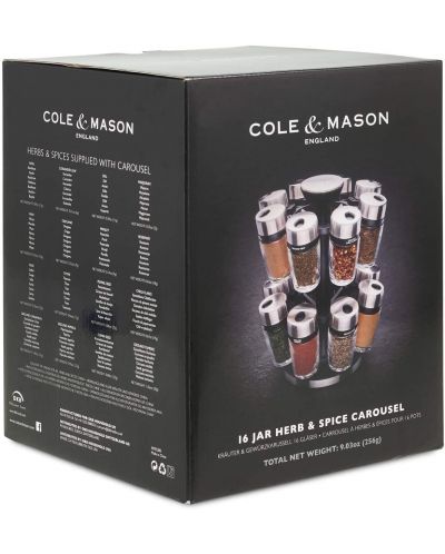 Set de condimente Cole & Mason - HERB & SPICE, 16 piese + suport - 4