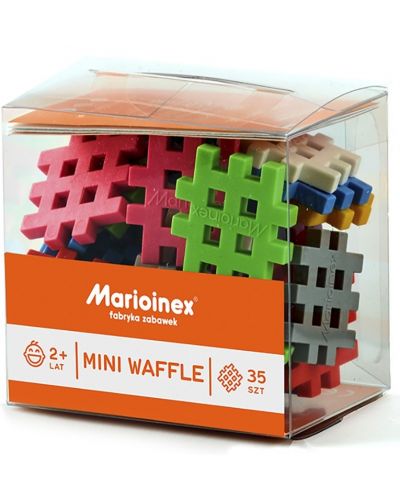 Set de construcite cu mini blocuri de vafe Mario Inex, 35 piese - 2