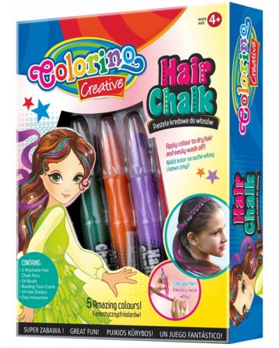Set pasteluri pentru par Colorino Creative - Pentru fete, 5 culori - 1