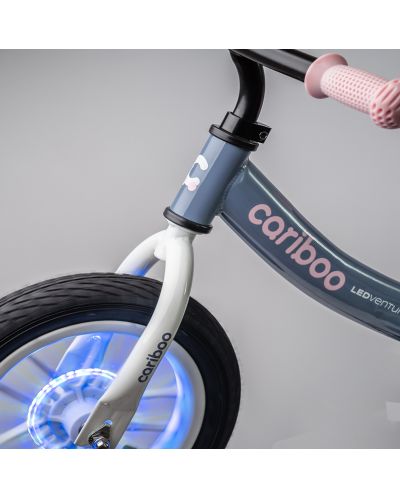 Bicicletă de echilibru Cariboo - LEDventure, albastru/roz - 7