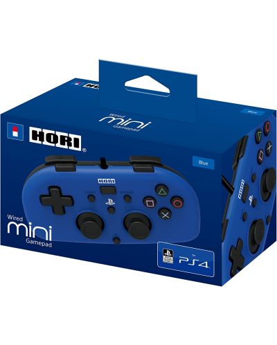 Controller Hori - Wired Mini Gamepad, albastru (PS4) - 5