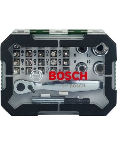 Set de biți cu clichet Bosch - 26 piese - 2