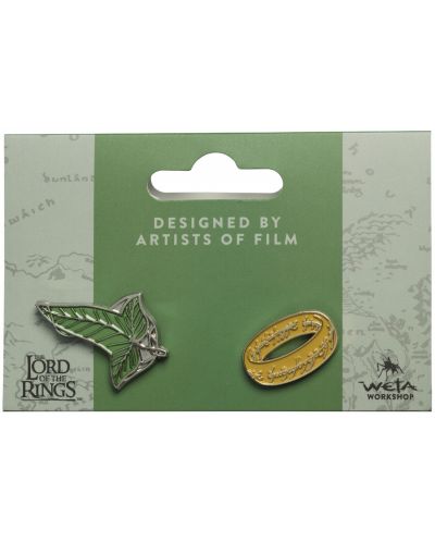 Set de insigne Weta Movies: The Lord of the Rings - Elven Leaf & One Ring - 4