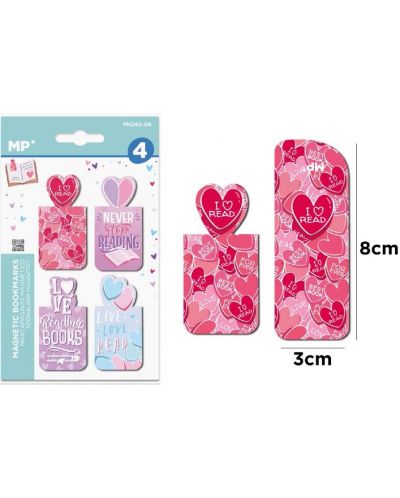 Set semn de carte magnetice MP - Love, 4 buc. - 2