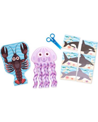 Set pentru tăiere Melissa & Doug - Animale marine - 3