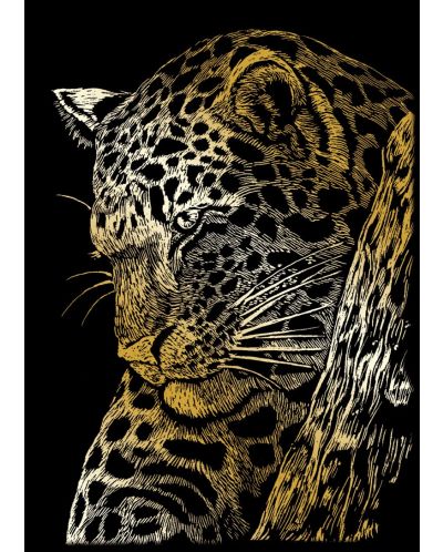 Set de gravură Royal Gold - Leopard, 13 x 18 cm - 1