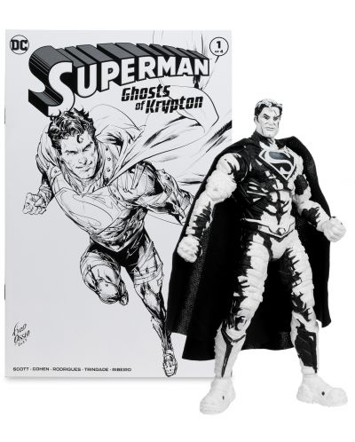 Set figurine de colecție McFarlane DC Comics: Superman - Ghosts of Krypton (Page Punchers) (Sketch Edition) (Gold Label) (Limited Edition), 18 cm - 9