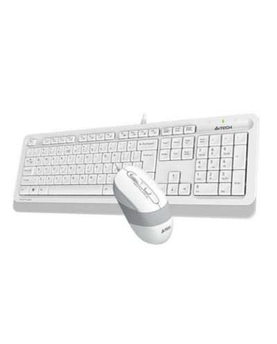 Set tastatură și mouse cu fir A4tech F1010 Fstyler - USB, alb și gri - 2