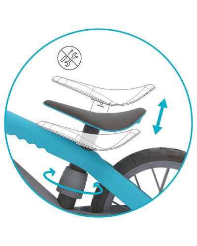 Bicicleta de balans Chillafish  - Bmxie Moto, Albastra - 6