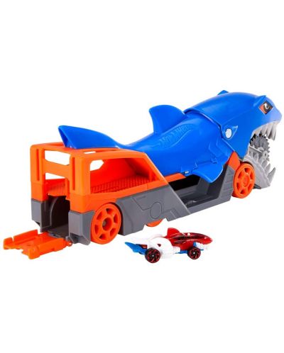 Set Mattel Hot Wheels - Transportor auto Rechin, cu o masina - 7