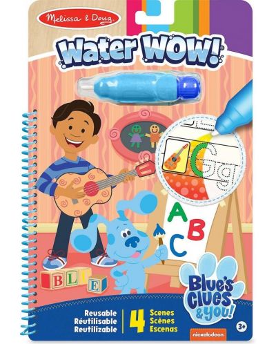 Set coloreaza cu apa Melissa & Doug - Ghicitorile lui Blue, Alfabet - 1