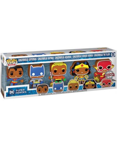 Set figurine Funko POP! DC Comics: DC Super Heroes - Gingerbread Heroes (Special Edition) - 2