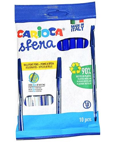 Set de stilouri Carioca Sfera - 10 buc, albastru - 1