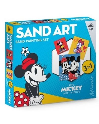 Set creativ, pictura cu nisip Red Castle - Sand Art, Minnie Mouse - 1