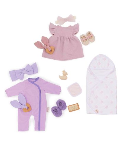 Set de accesorii pentru păpuși Battat Lulla Baby - Haine pentru fete, 11 piese - 1