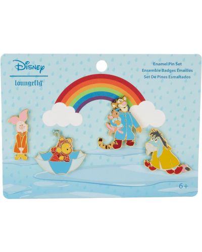 Set de insigne Loungefly Disney: Winnie the Pooh and Friends - Rainy Day - 1