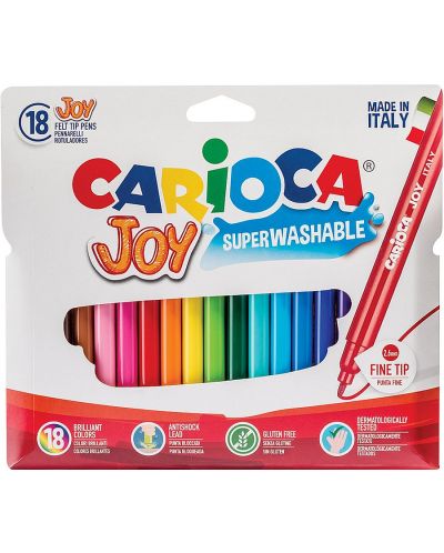 Set carioci superlavabile Carioca Joy - 18 culori - 1