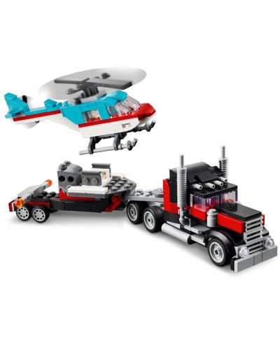 Constructor LEGO Creator 3 în 1 - Un camion cu un elicopter (31146) - 3