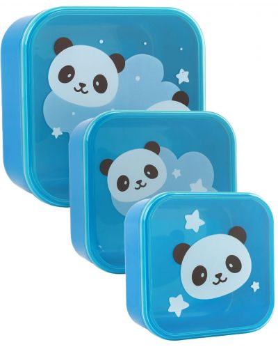Set cutii pentru mâncare I-Total Panda - 3 buc - 1