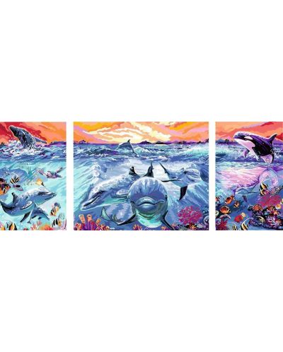 Set de pictură Ravensburger CreArt - Delfini la apus - 2