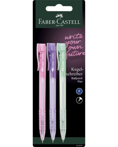 Set de stilouri Faber-Castell Grip - 0,5 mm, 3 bucăți - 1