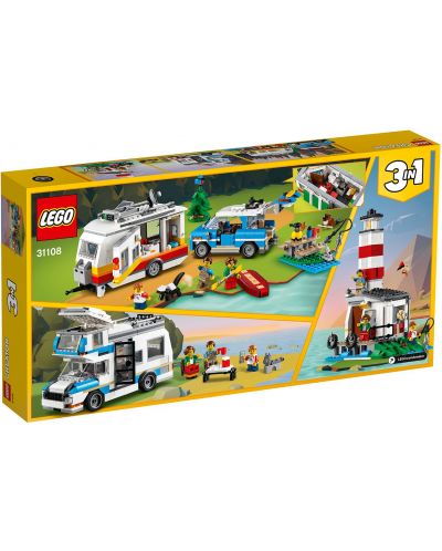 Constructor 3 in 1 Lego Creator - Vacanta in familie cu rulota (31108) - 2