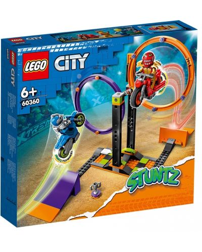 Constructor LEGO City- Stuntz, Provocare de cascadorie cu rotire (60360) - 1