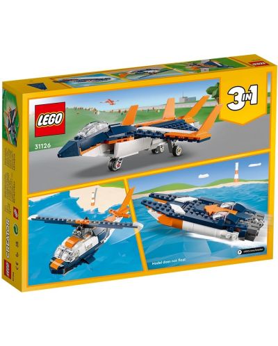 Constructor 3 în 1 LEGO Creator - Avion supersonic (31126)	 - 10