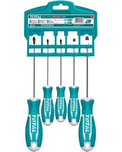 Set de șurubelnițe TOTAL - CrV, SL, PH, 5 piese - 1