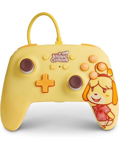 PowerA Controller - îmbunătățit, cu fir, pentru Nintendo Switch, Animal Crossing, Isabelle - 1