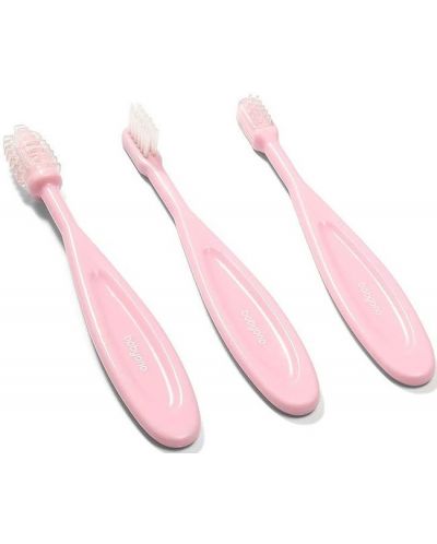 Set de periuțe de dinți Babyono - 550/01, roz, 3 bucăți - 3