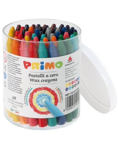 Set de creioane de ceară Primo - 48 de bucăți, 12 culori - 1