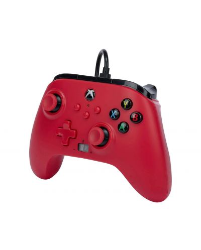 Controler PowerA - Enhanced, cu fir, pentru Xbox One/Series X/S, Artisan Red - 5