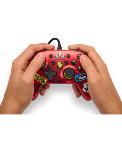 Controller PowerA - Nano Enhanced, cu fir, pentru Nintendo Switch, Mario Kart: Racer Red - 6