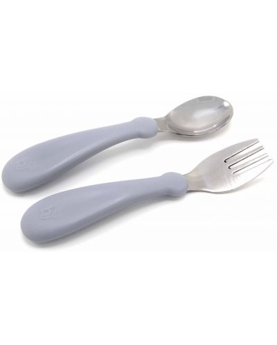 Set furculiță și lingură BabyJem - Grey - 2