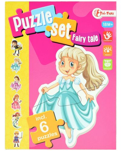 Set de mini puzzle-urii Toi Toys - Personaje de basm - 1