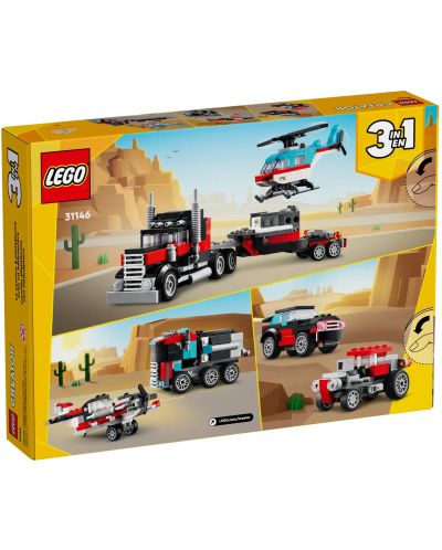 Constructor LEGO Creator 3 în 1 - Un camion cu un elicopter (31146) - 10