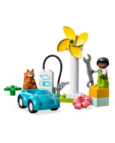 LEGO Duplo - Turbină de aer și mașină electrică (10985) - 2